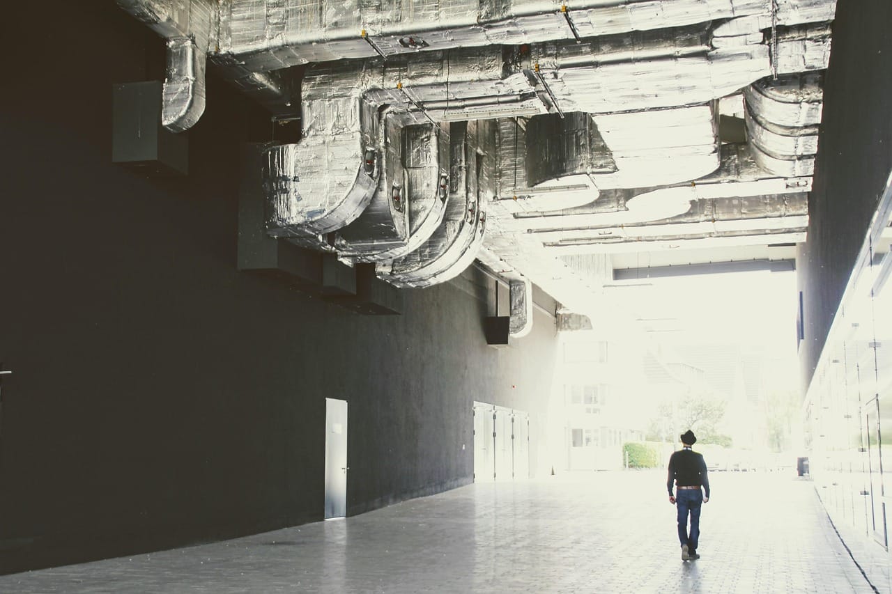 man, running, tunnel, cap, person, success, move, business, climate, air conditioner, big, air conditioner, air conditioner, air conditioner, air conditioner, air conditioner