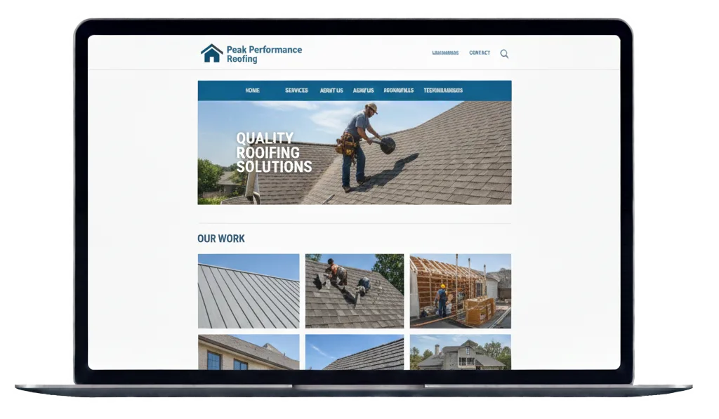 Contractor website example focused on lead conversion and simplicity